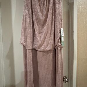 Pretty sheer blush sleeveless dress